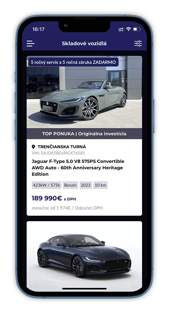 Mobilná aplikácia Autoštýl - Autorizovaný predaj a servis vozidiel