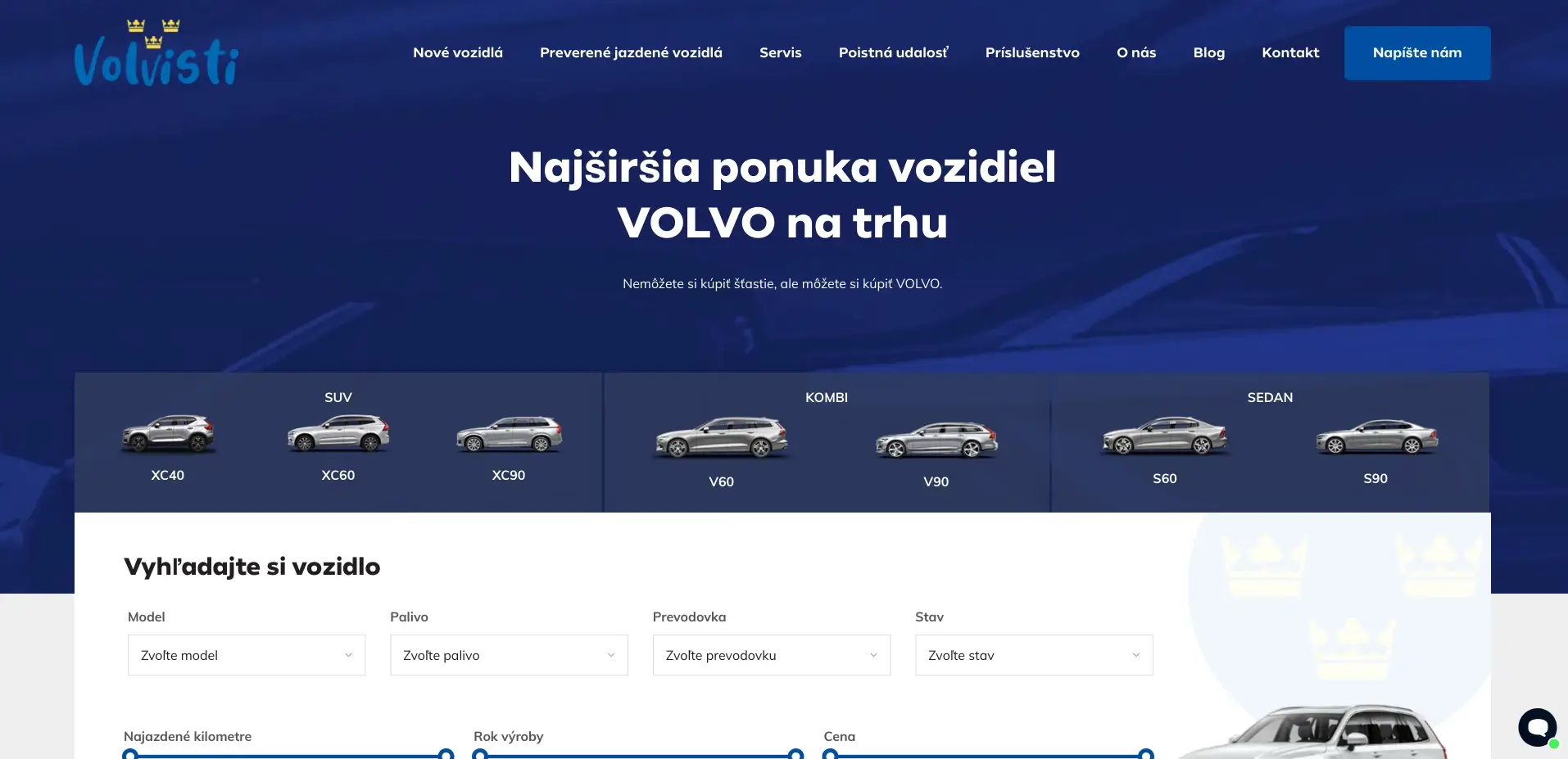 Volvisti - Najširšia ponuka vozidiel VOLVO na trhu